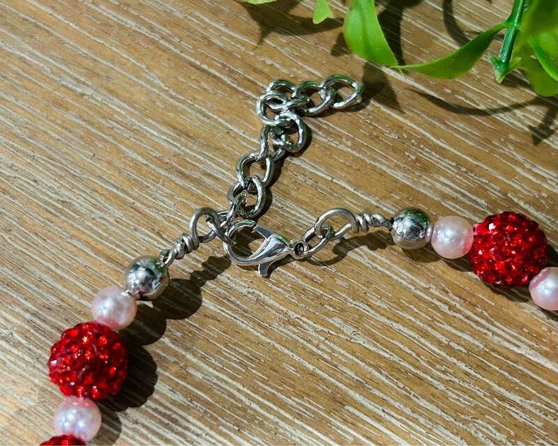 HANDMADE BOUTIQUE PINK HEART NECKLACE