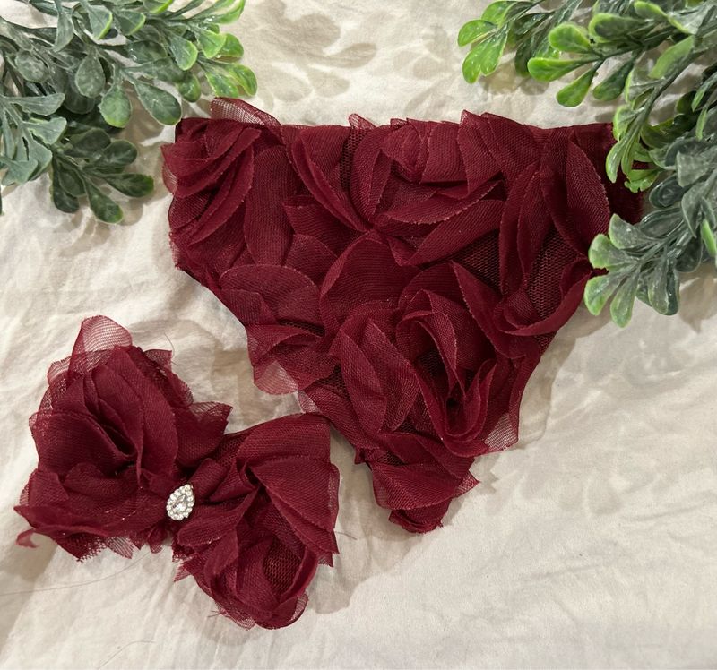 FANCY BURGUNDY BANDANA
