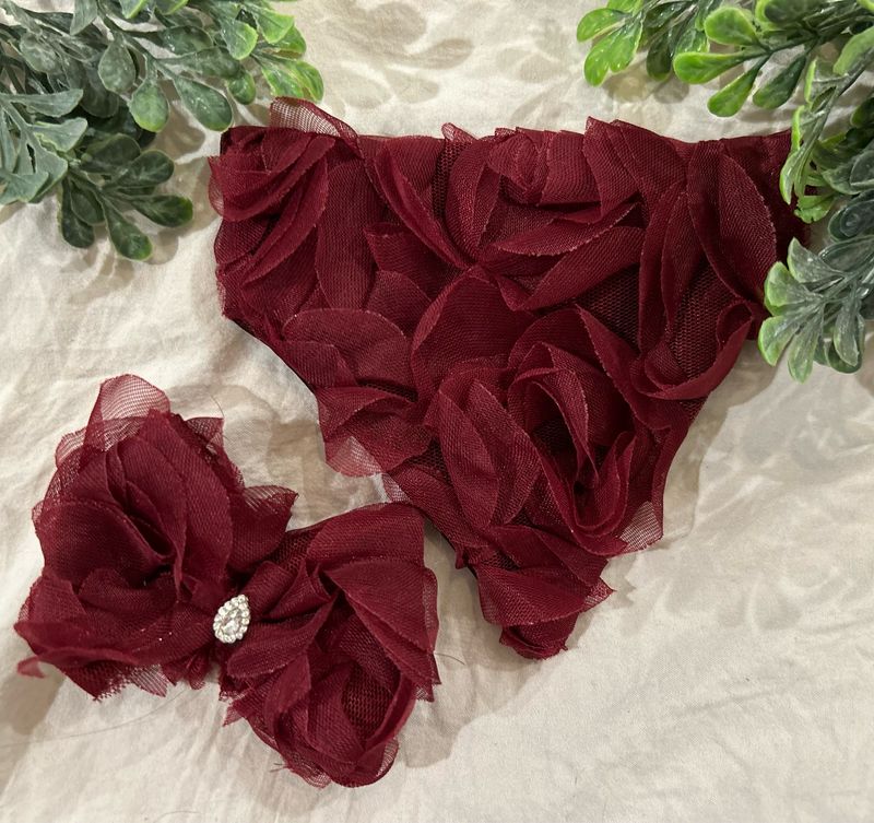 FANCY BURGUNDY BANDANA