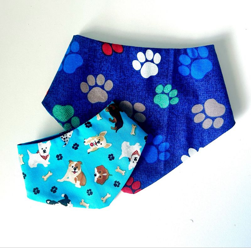 BLUE SNAP ON BANDANA