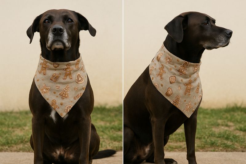 BROWN GINGERBREAD BANDANA