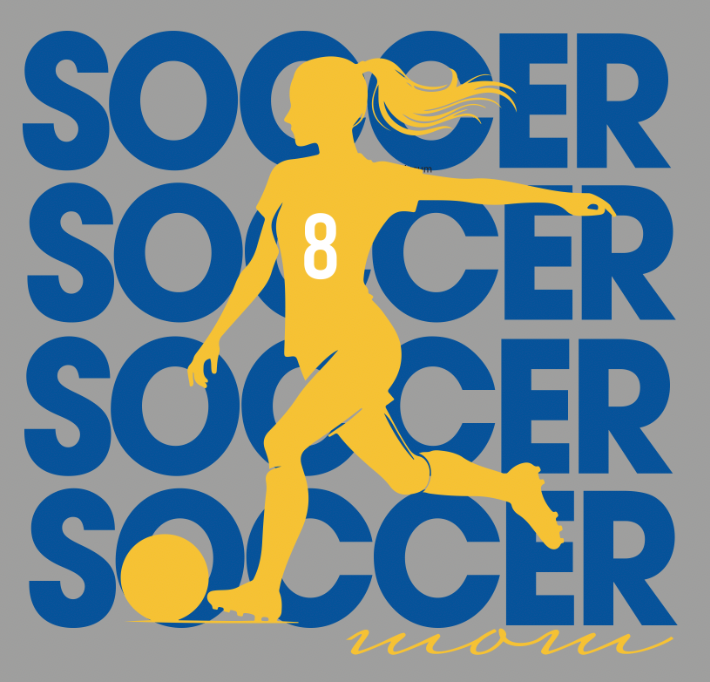 Soccer Silhouette with custom number