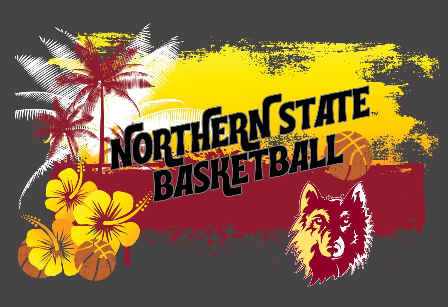 Northern Basketball Hawaiian Maroon &amp; Gold