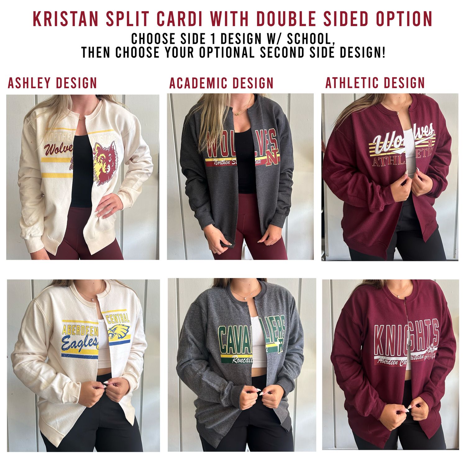 Kristan Split Cardi with Double Sided Option