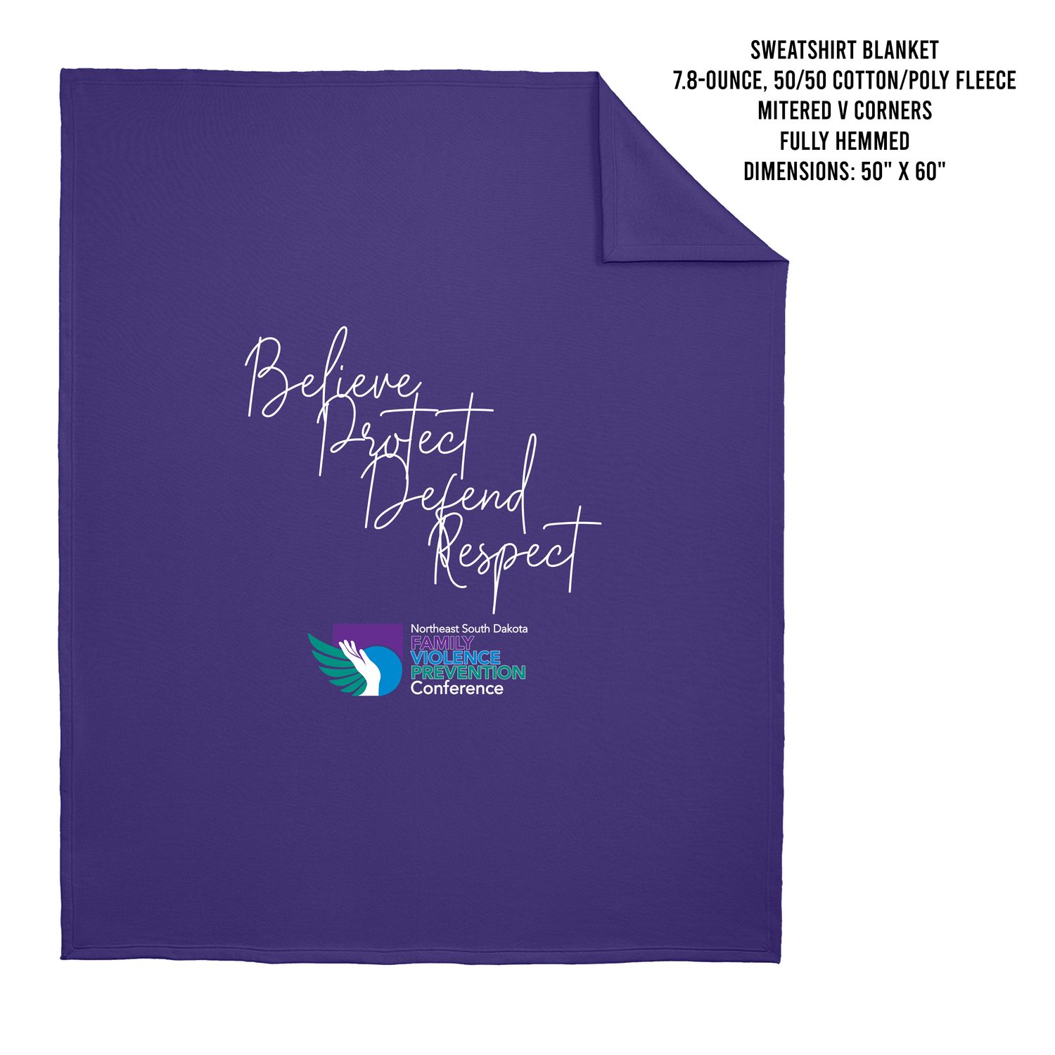 Believe Protect Defend Respect Blanket