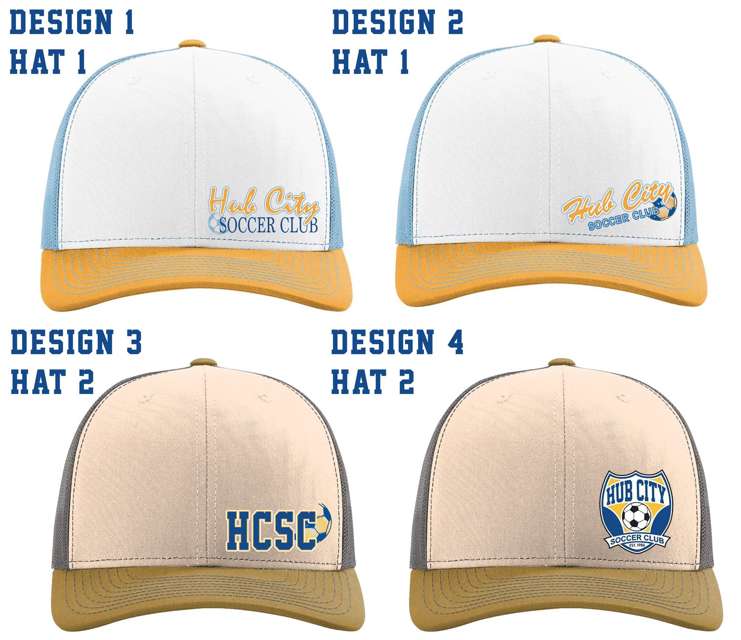 Hub City Soccer Hats