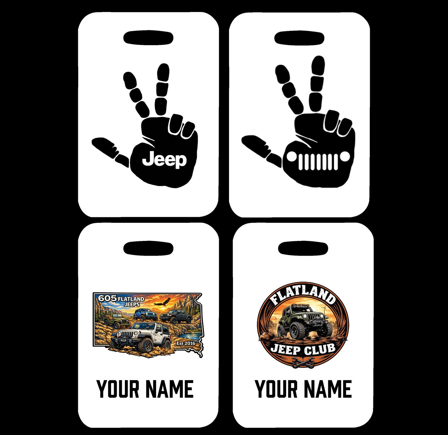 Flatland Jeeps Bag Tag