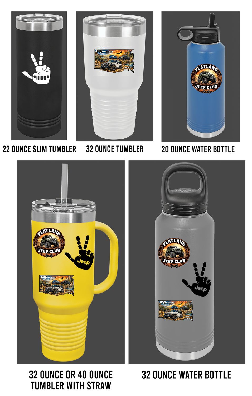 Flatland Jeep Water Bottles