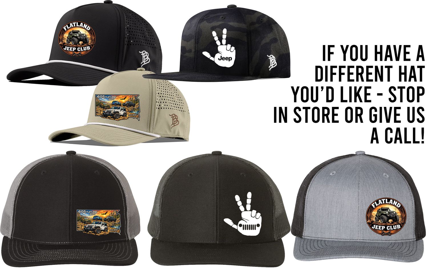 Flatland Jeep Hats