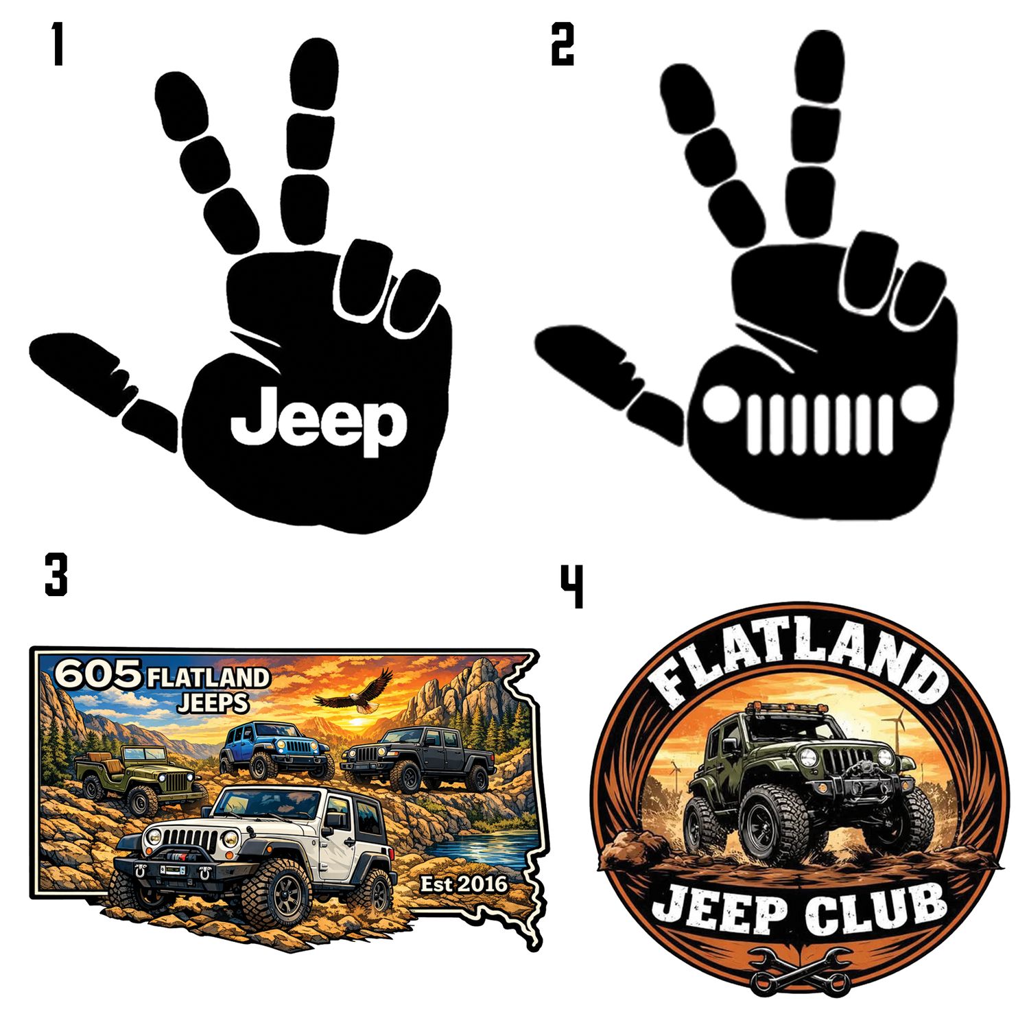 Flatland Permanent Stickers