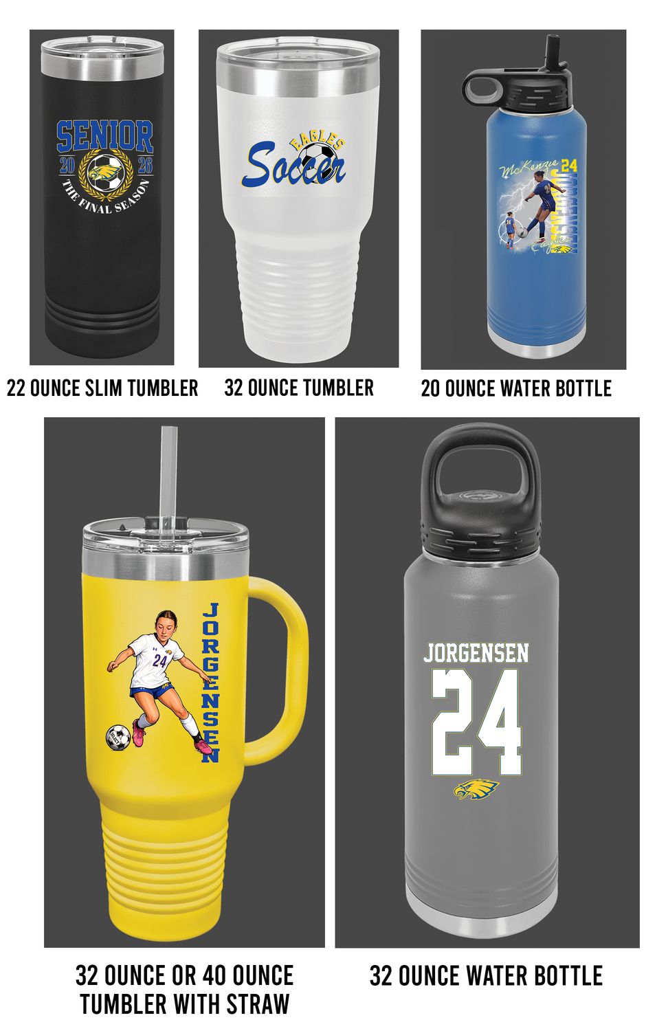 Eagles Soccer Water Bottle