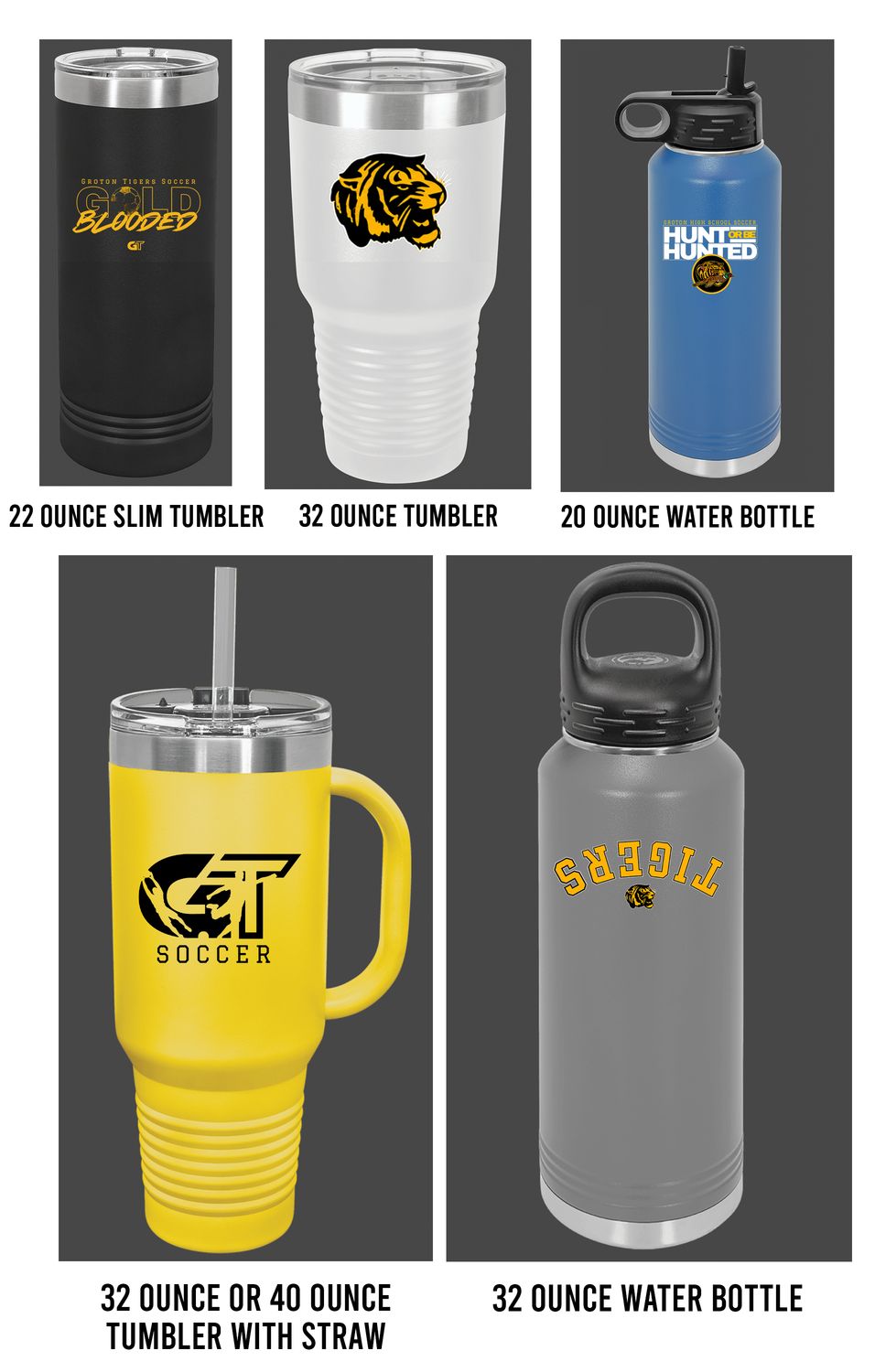 Groton Soccer Water Bottle