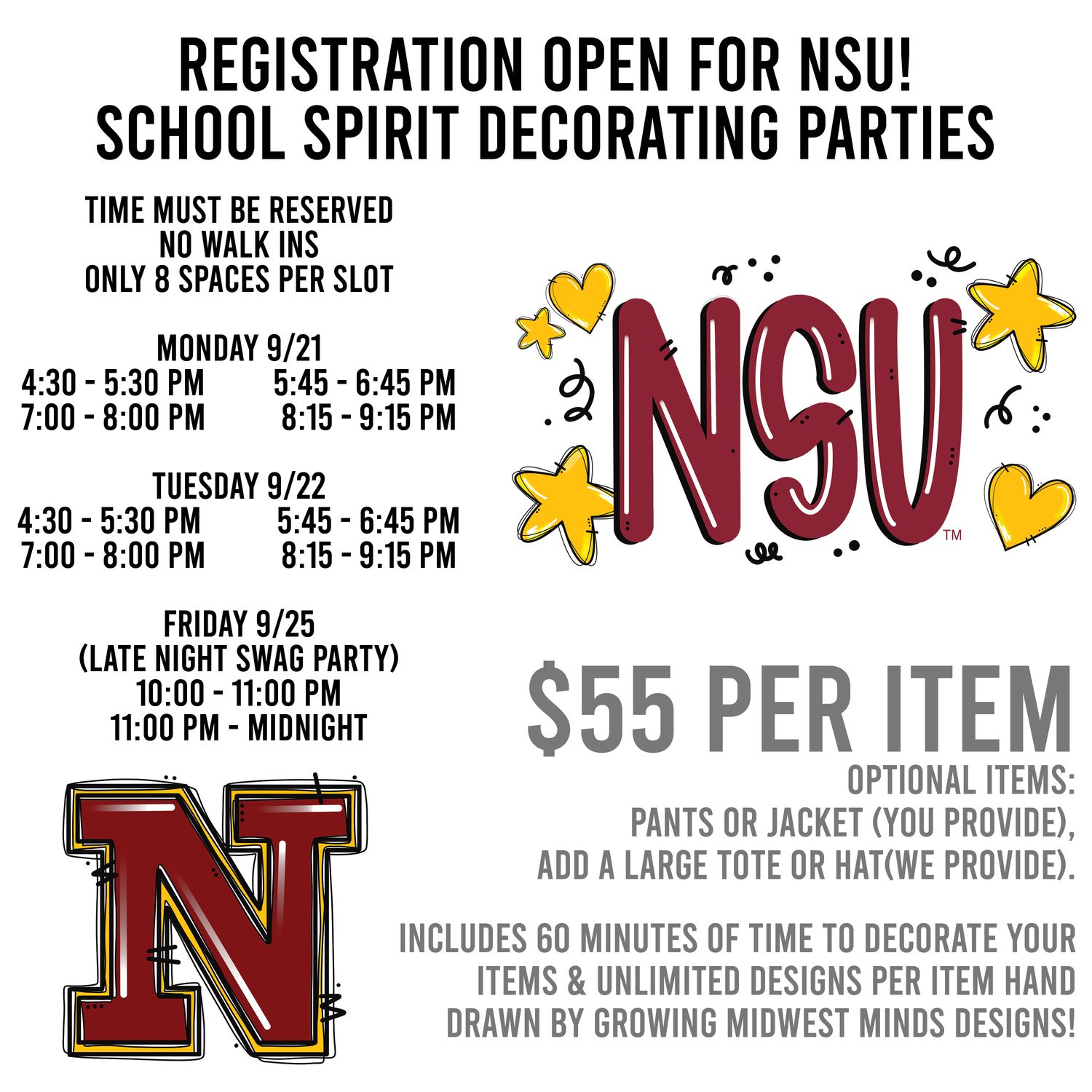 NSU Spirit Decorating Party