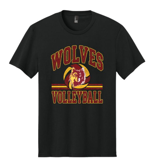 Wolves Volleyball Distressed