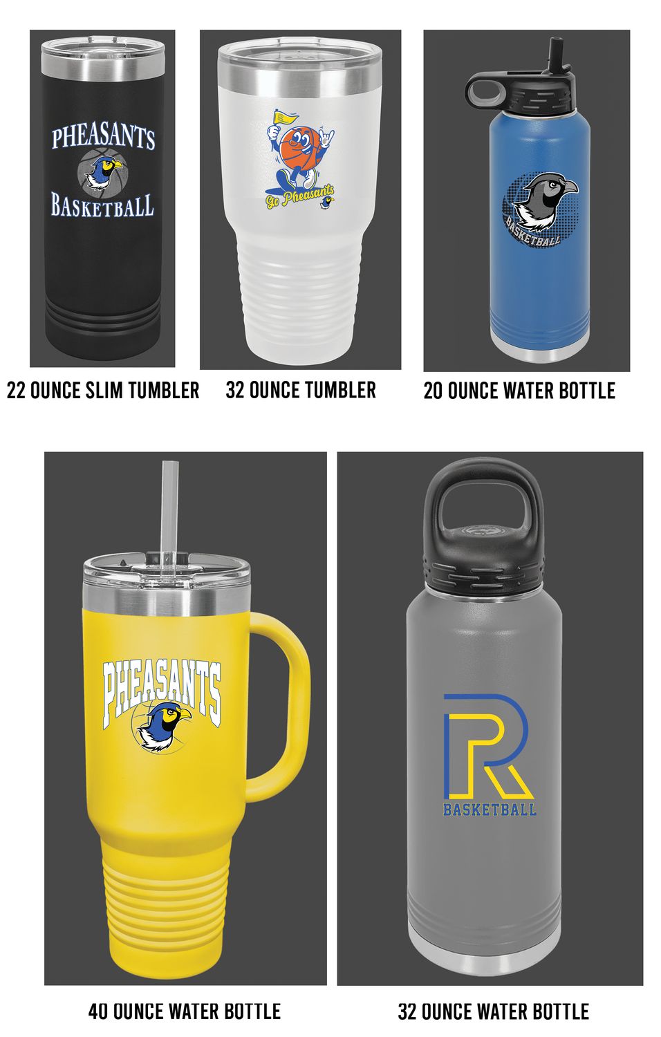 Redfield Pheasant Basketball Water bottle