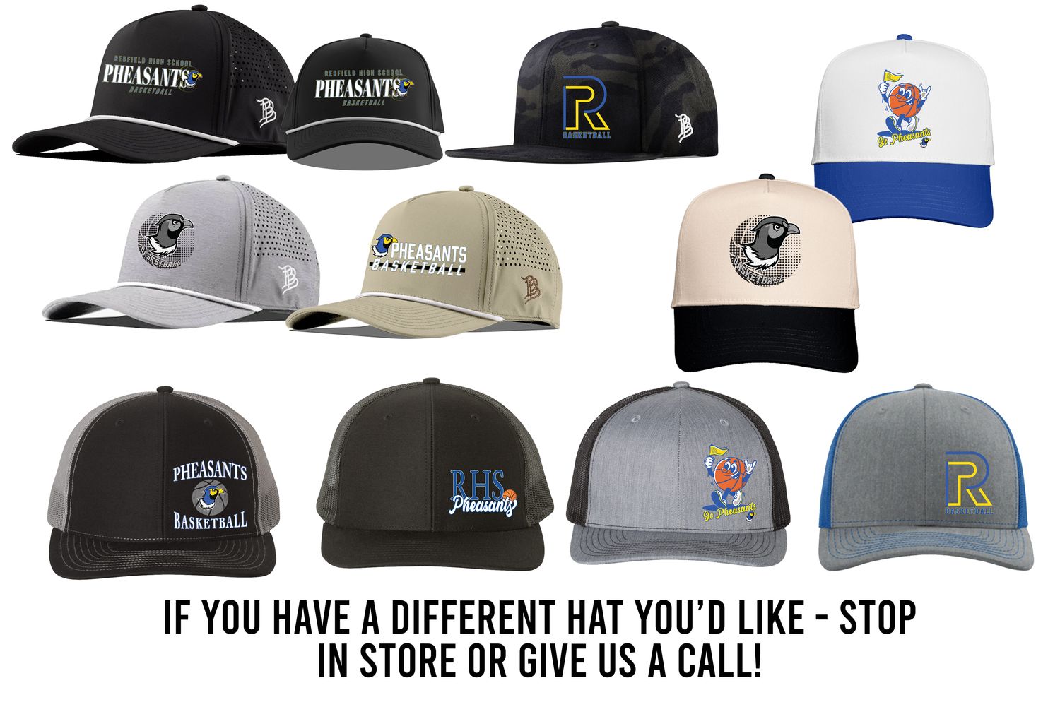 Redfield Basketball Hats