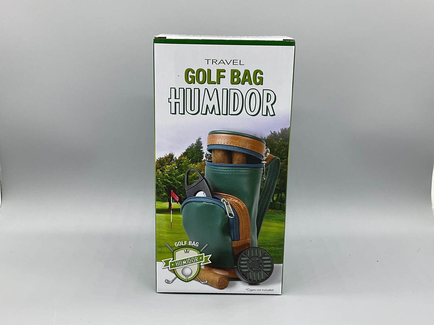 Cigar Accessories Golf Bag Humidor w/Cutter and Humi-disc