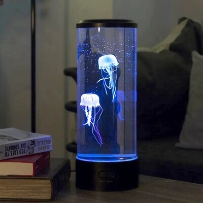 Color Changing Jellyfish Lamp USB Battey Powered Table Night Light Home Bedroom Decor