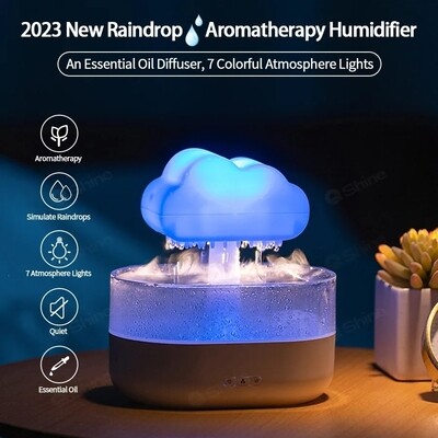 Rain Cloud Humidifier, Aroma Diffuser Essential Oil Aromatherapy Diffuser for home