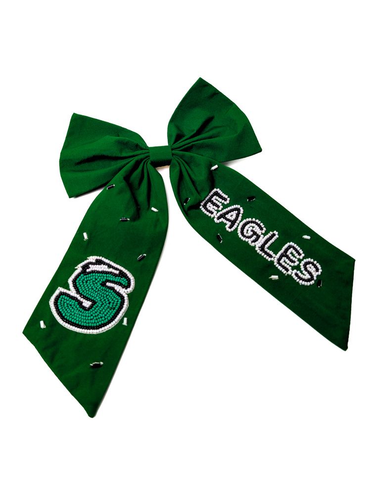 Eagles Embroidered Hair Bow Eagles Embroidered Hair Bow
