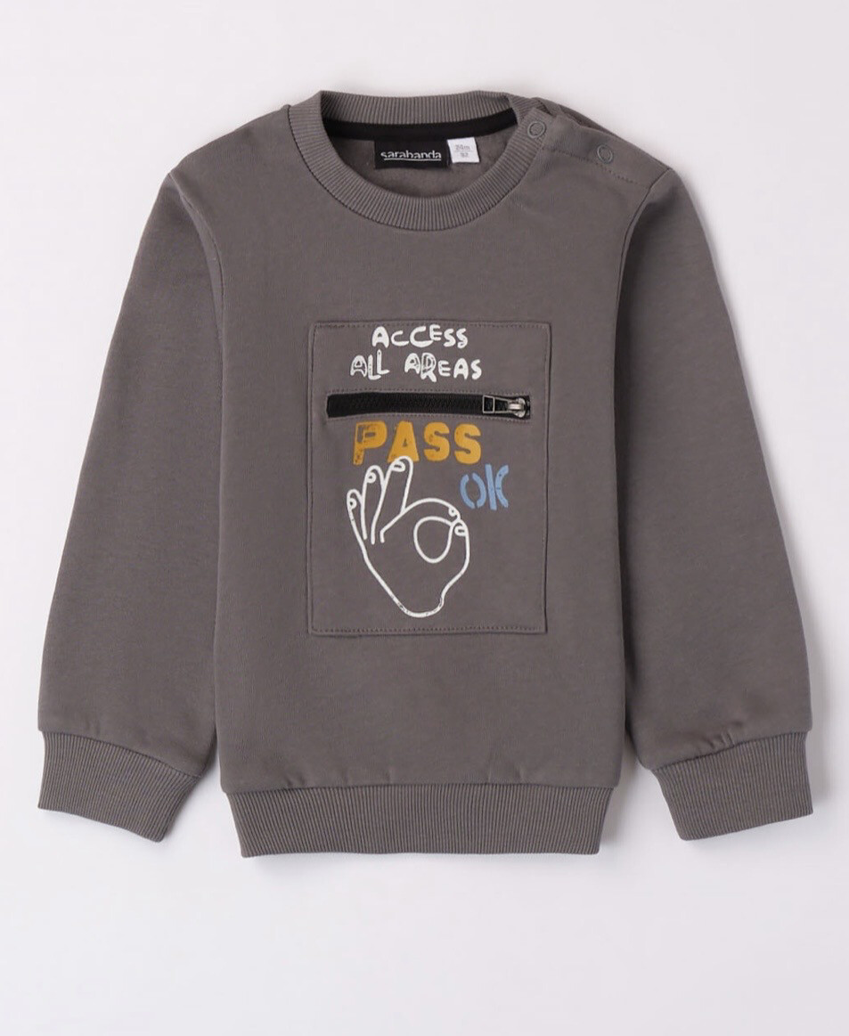 Sarabanda: grijze sweater Ok