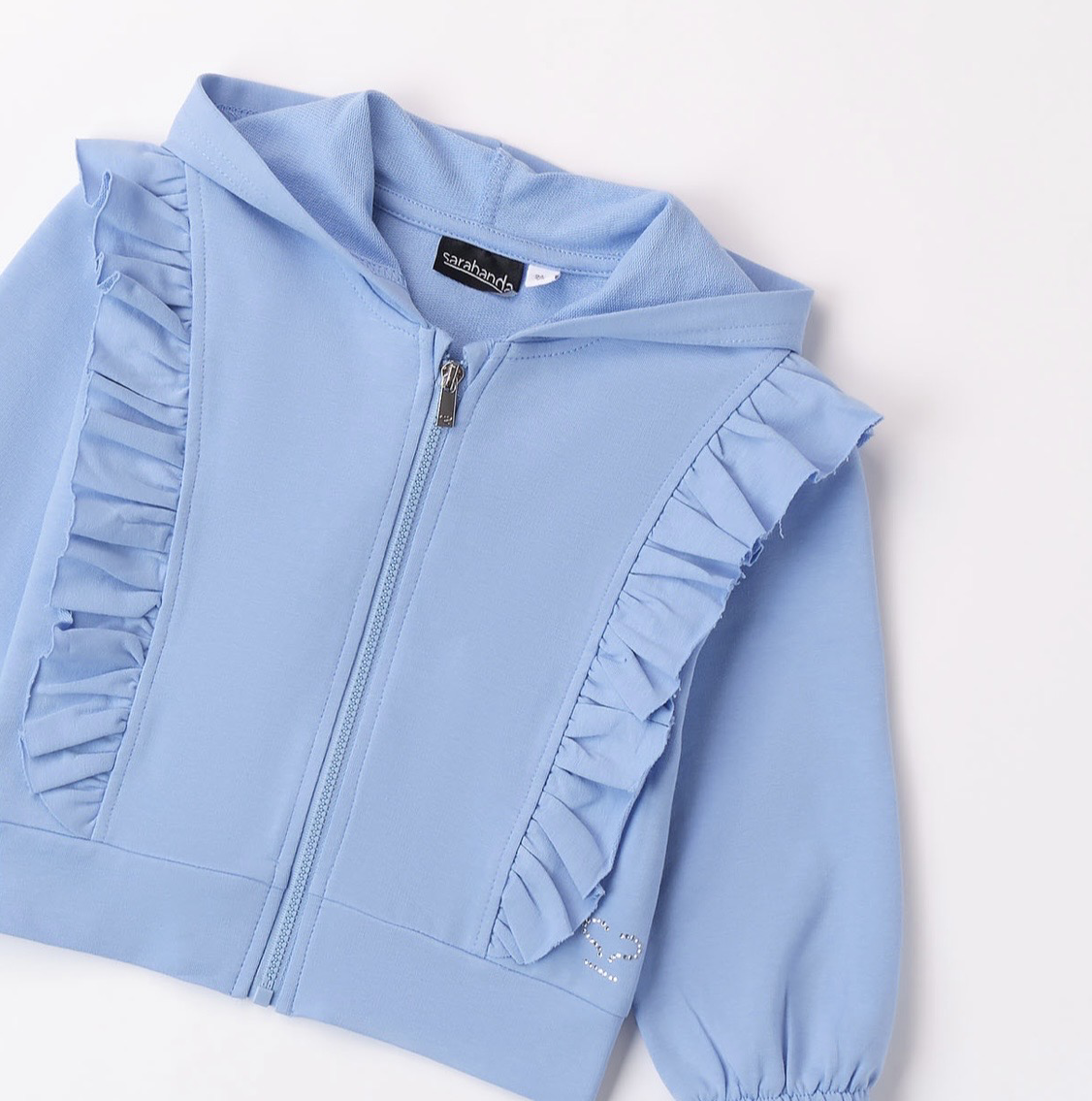 Sarabanda- vestje met ritssluiting en kap