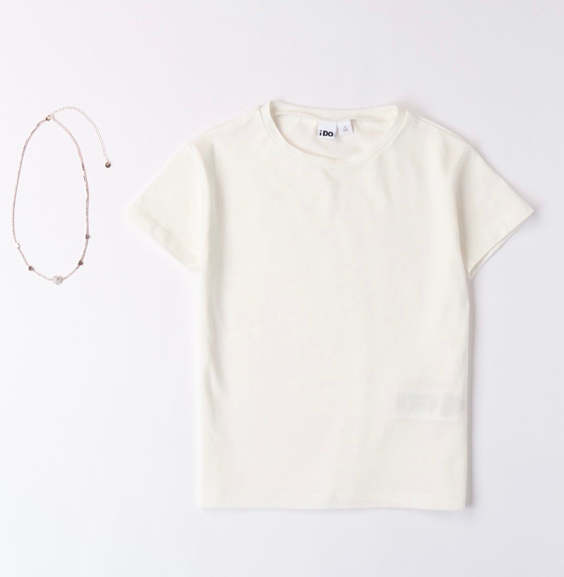 IDO wit T-shirt met juweeltje