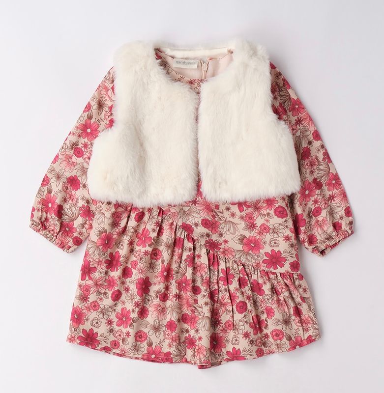 Sarabanda jurkje met pelsje Sarabanda jurkje met pelsje