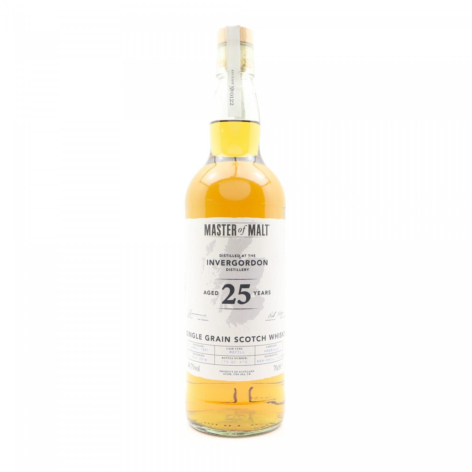 Invergordon 25 Year Old 1991 Master of Malt Exclusive 70cl Limited 279 Bottles