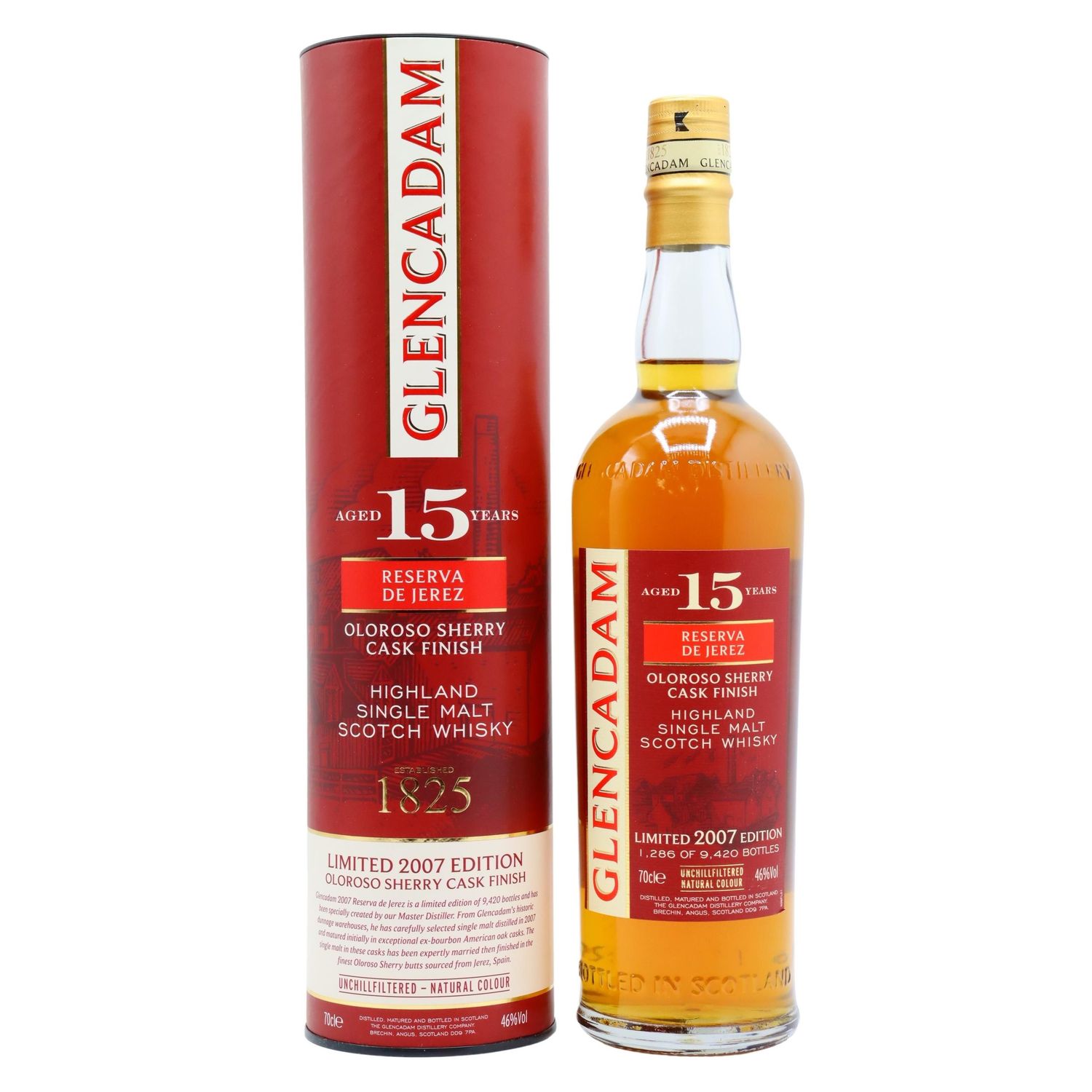 Glencadam 15 Year Old 2007 Reserva de Jerez Whisky 3cl Sample