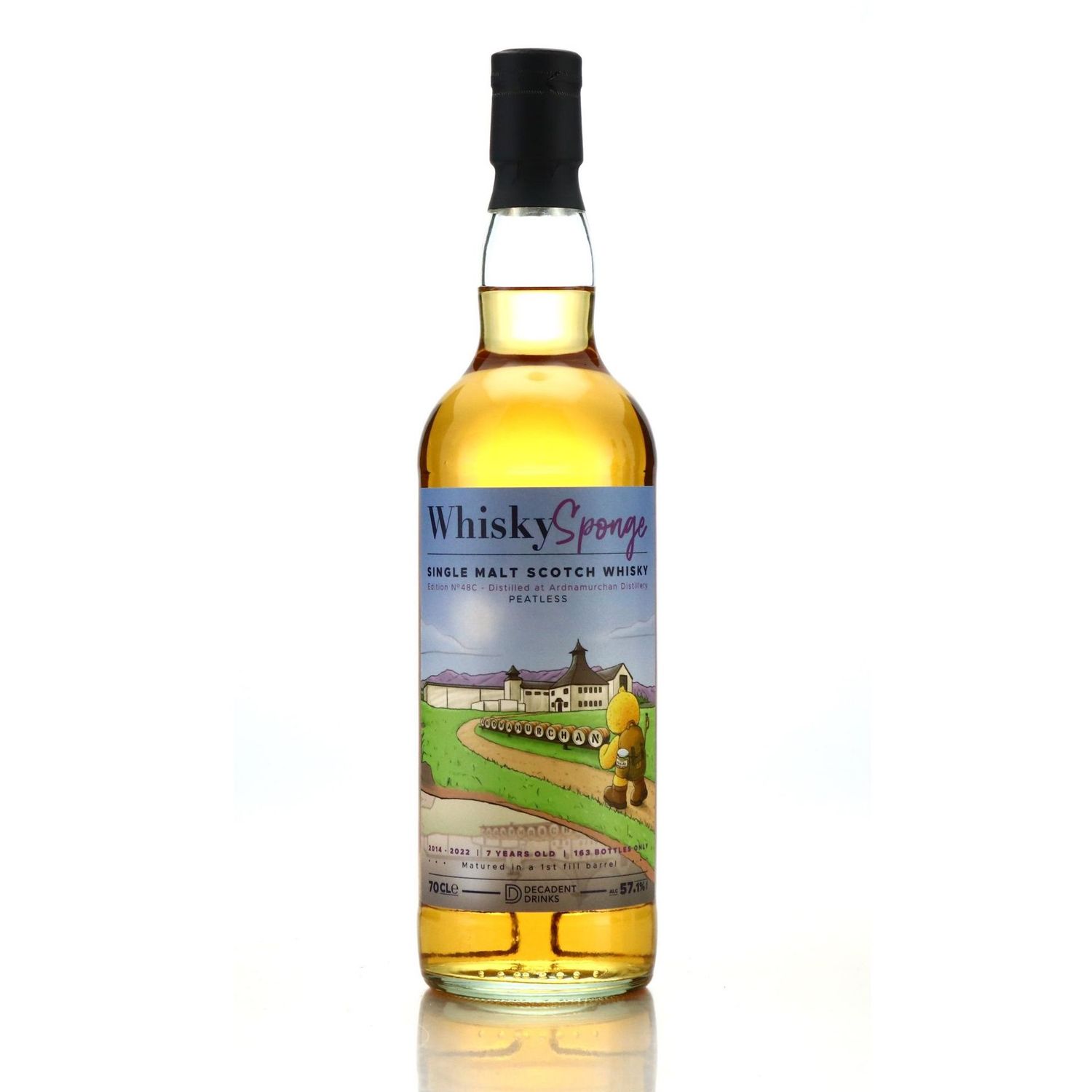 Adnamurchan 7 Year Old Whisky Sponge Edition 48C 2014 Single Cask Peatless (2022) 70cl