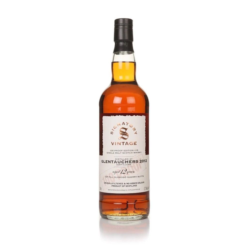 Glentauchers 12 Year Old Signatory Vintage 100 Proof Edition 18 1st Fill Sherry  Speyside Single Malt Whisky (2024) 3cl Sample