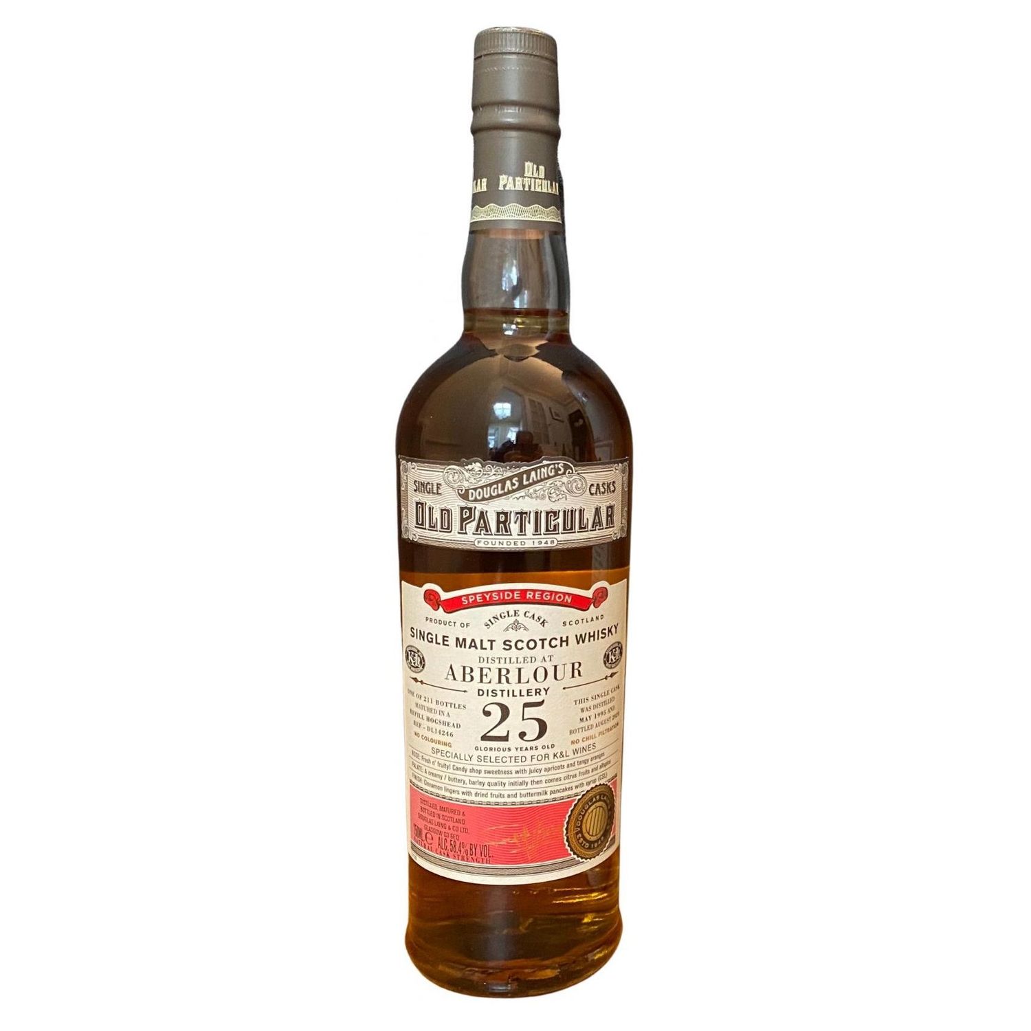 Aberlour 25 Year Old Douglas Laing Old Particular 1995 Single Refill Cask DL14246 (2020) USA Exclusive 75cl