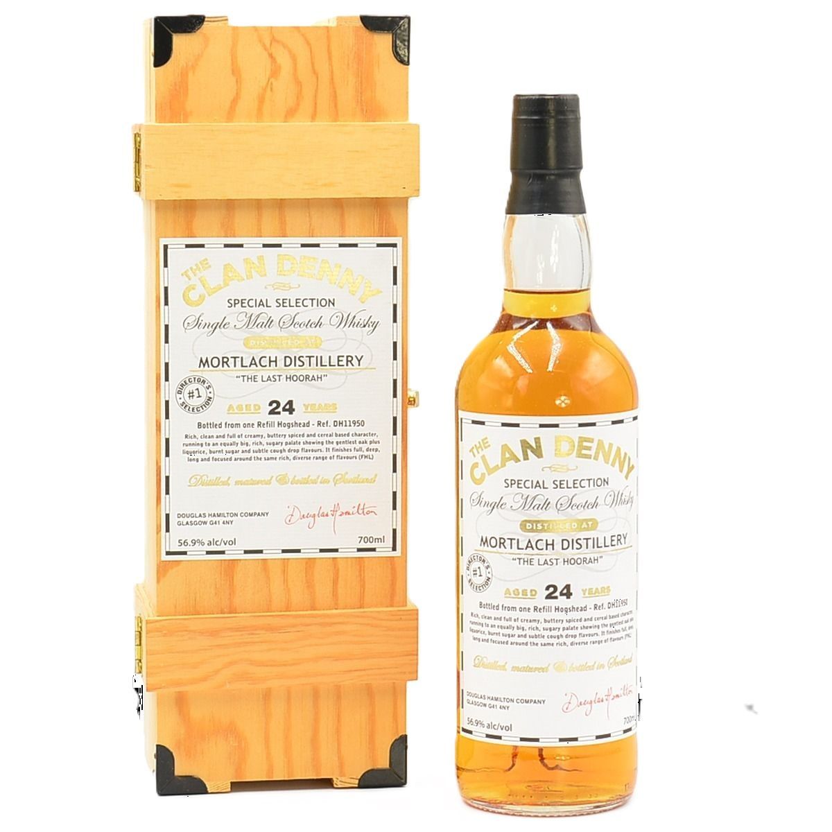 Mortlach 24 Years Old Douglas Laing Clan Denny Director's Selection 1993 Single Cask DH11950 (2017) 70cl