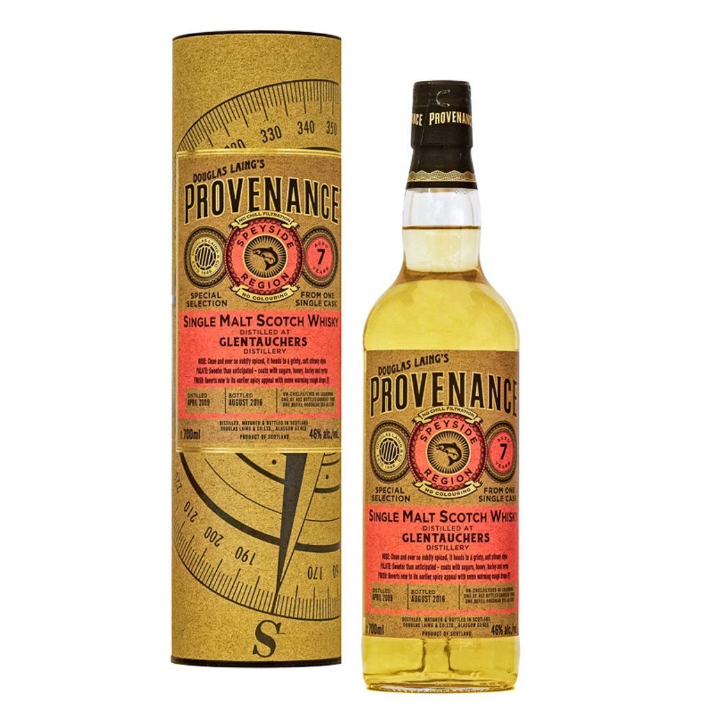 Glentauchers 7 Year Old Douglas Laing Provenance 2009 Single Cask DL11361 (August 2016) 70cl