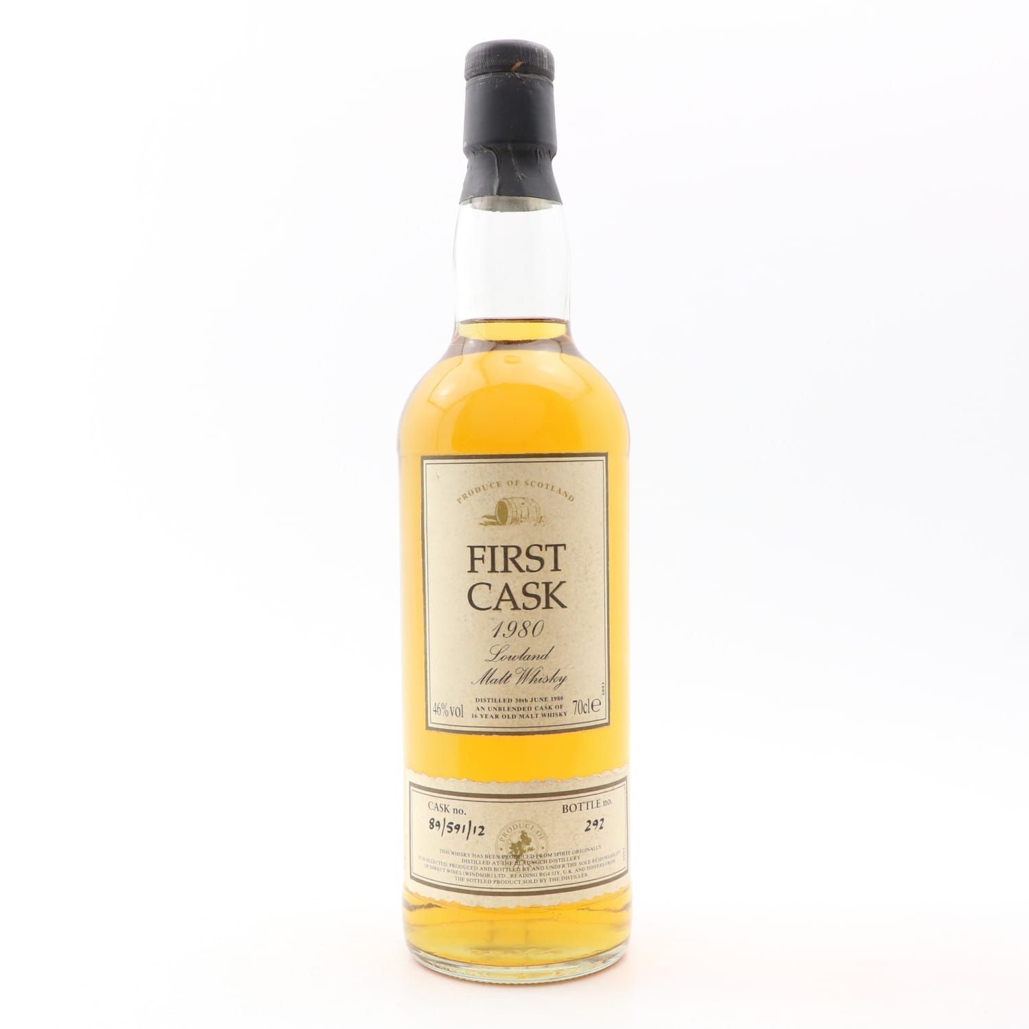 Bladnoch 1980 16 Year Old First Cask Single Cask #89/591/12 Lowland Single Malt Whisky (1996)  70cl