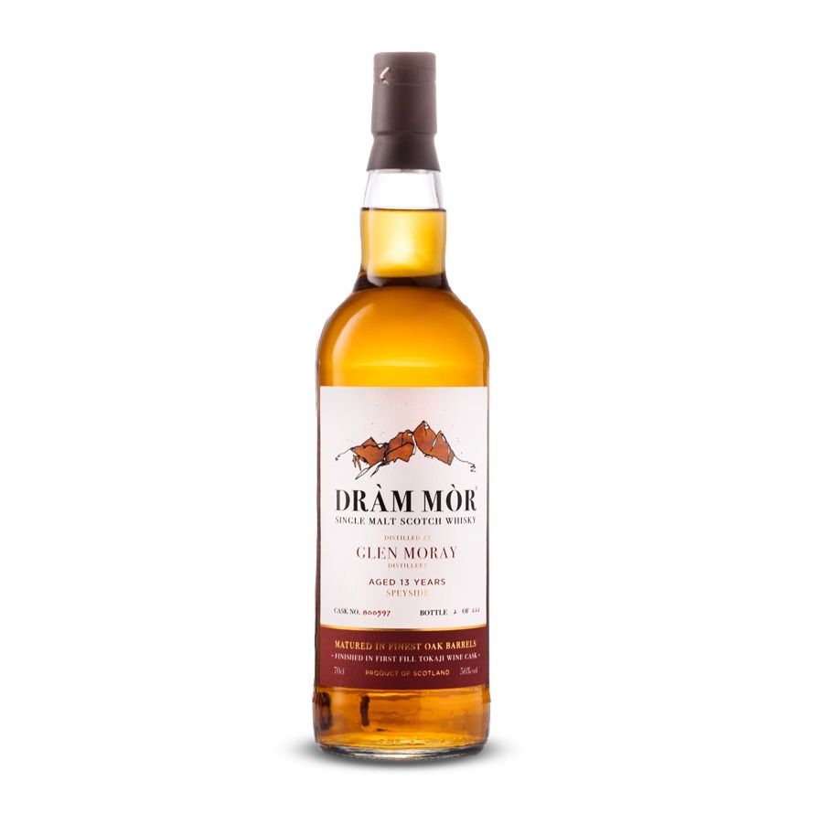 Glen Moray 13 Year Old 2010 Dram Mor Single First Fill Tojaki Wine Hogshead Cask #800597 (2024) 70cl