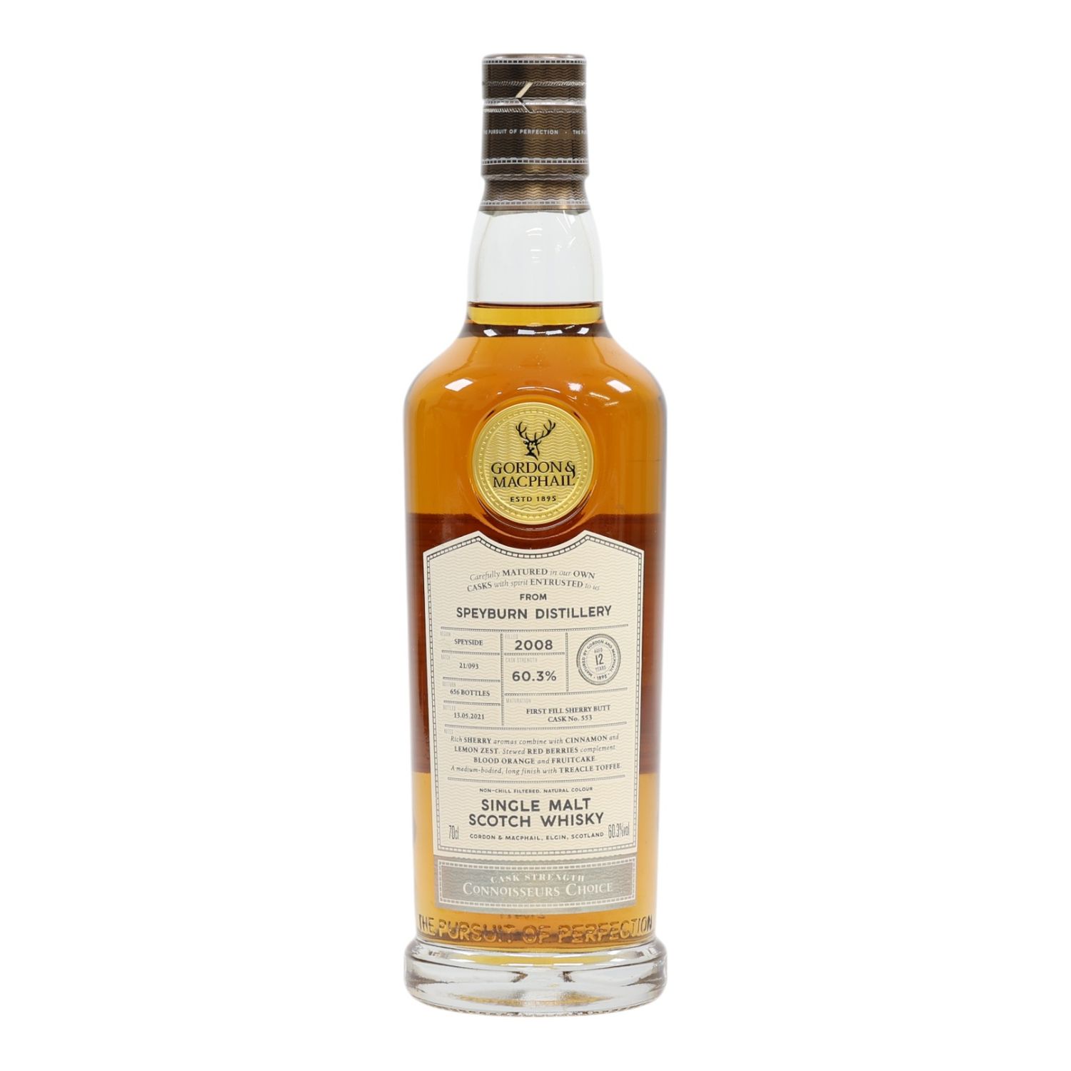 Speyburn 12 Year Old 2008 Gordon & Macphail Connoisseur's Choice Single Sherry Butt Cask #553 (2021) 70cl