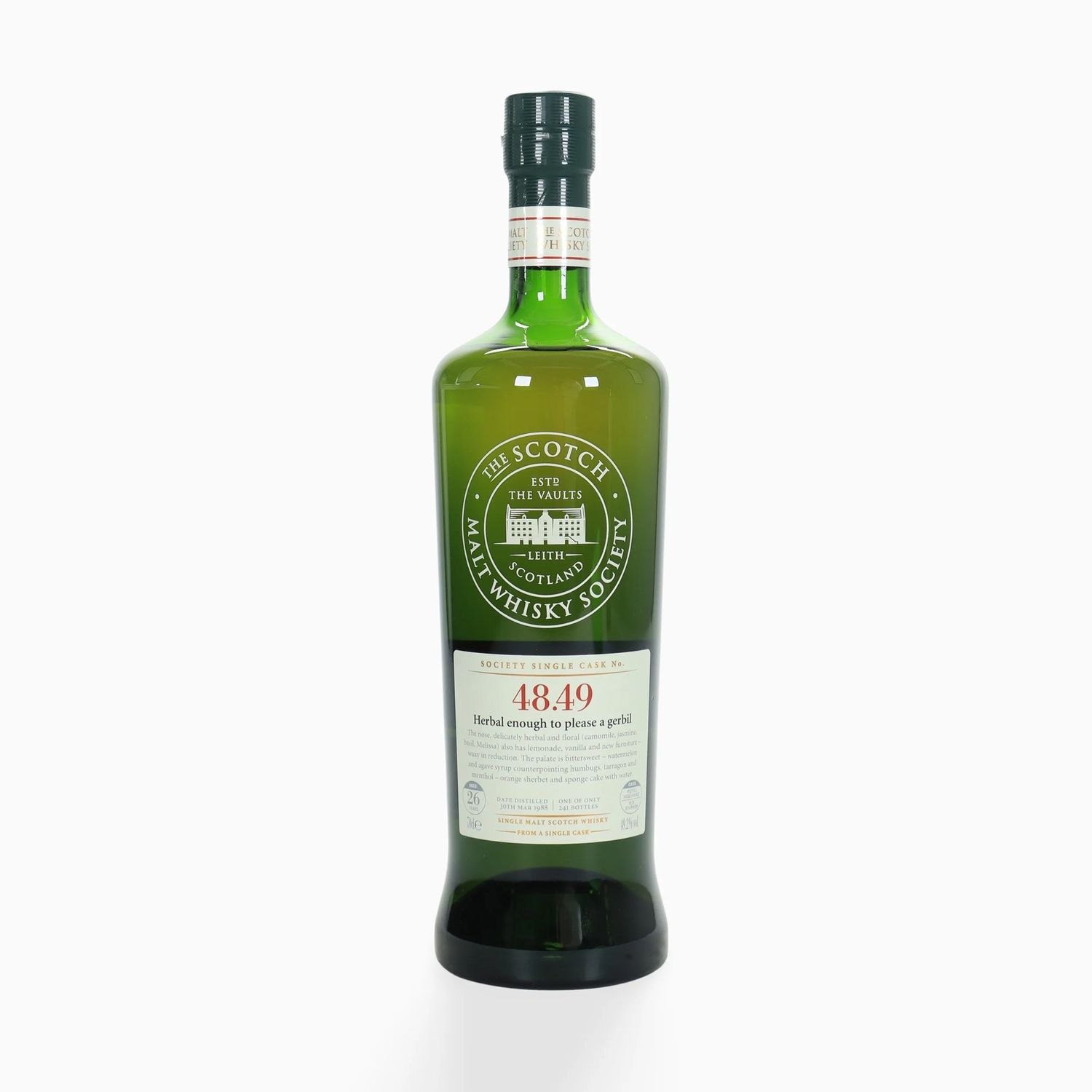 Balmenach 26 Year Old 1988 SMWS Single Refill Bourbon Hogshead 48.49 Herbal Enough To Please A Gerbil Speyside Single Malt Whisky  (2014) 70cl