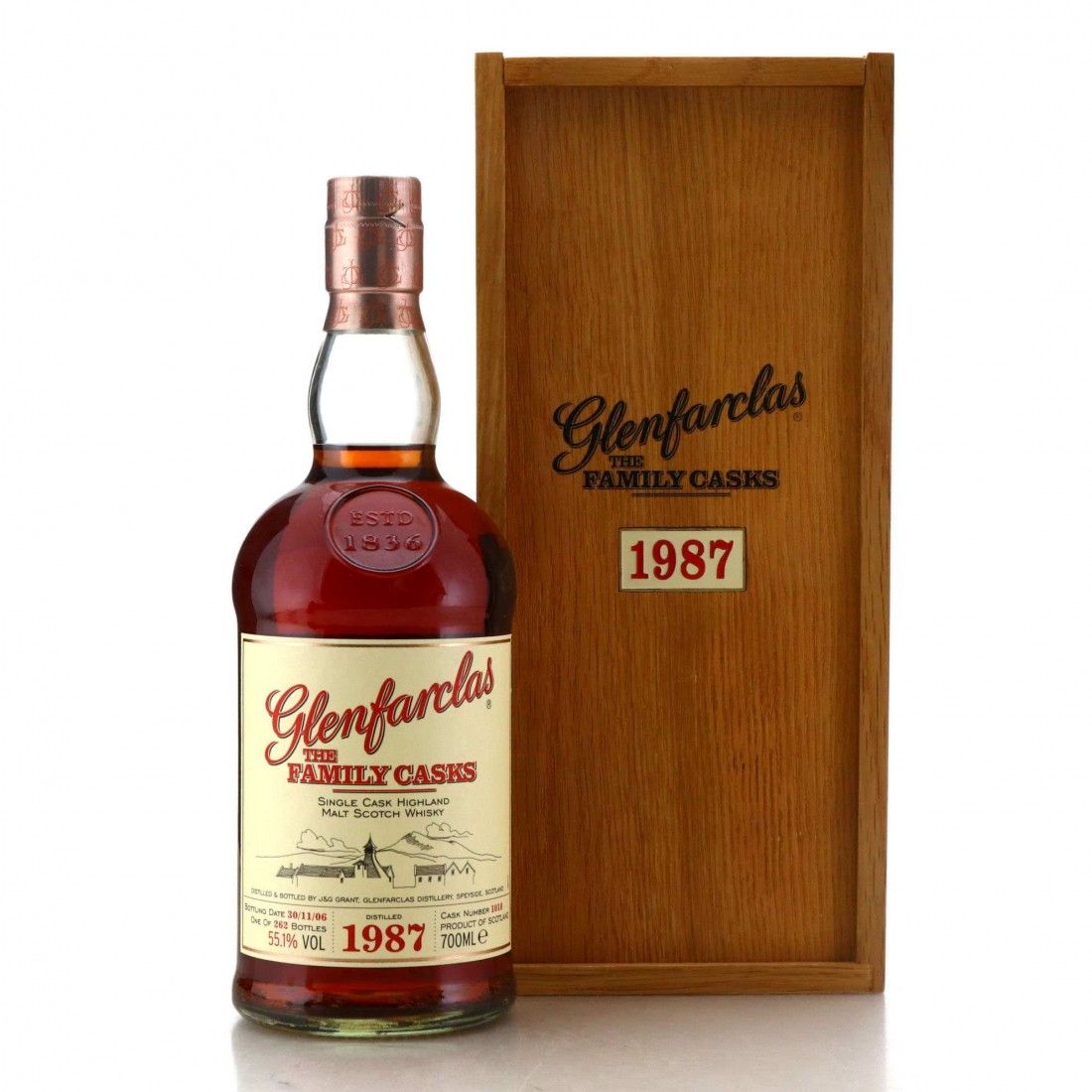 Glenfarclas 1987 28 Year Old Single Family Casks Sherry Hogshead #1010 Speyside Single Malt Scotch Whisky (2006) 70cl