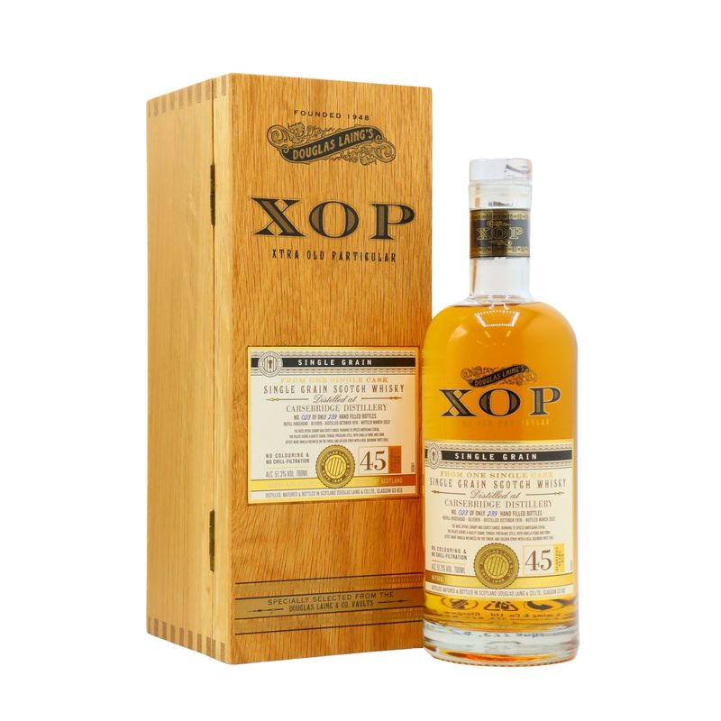 Douglas Laing XOP Carsebridge 45 Year Old 1976 Single Cask DL15619 Lowland Single Grain Scotch Whisky (2022) 70cl