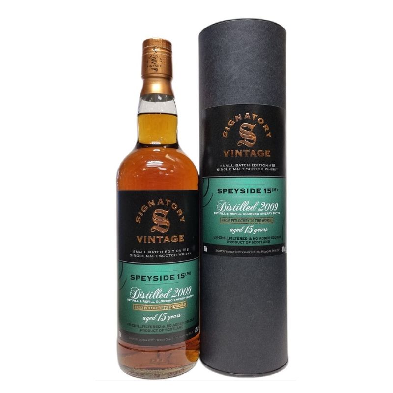 Signatory Vintage Speyside (M) 15 Year Old 2009 1st & 2nd Fill Oloroso Sherry Butts Speyside Single Malt Scotch Whisky (2025) 70cl PREORDER