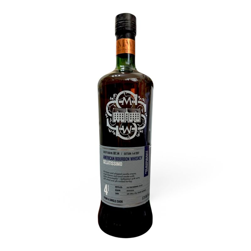 MGP (Midwest Grain Products) 4 Year Old 2016 SMWS Single 1st Dfill #4 Char Barrel B7.14 Gleatissimo Indiana Bourbon Whiskey (2021) 70cl