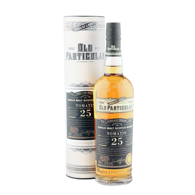 Tomatin 25 Year Old 1995 Douglas Laing Old Particular Single Ex Bourbon Barrel DL13909 Highland Single Malt Scotch Whisky (2020) 70cl