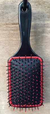 Paddle Brush Wide Head Pin - Red