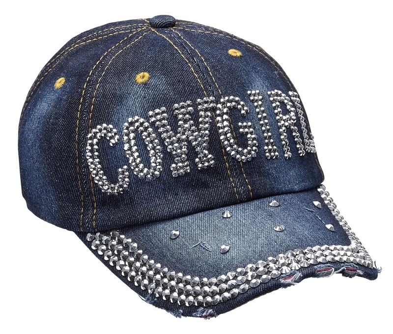 Hat - Denim Cowgirl Bling