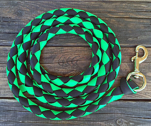 Lead Rope - Braided BLK/LIME
