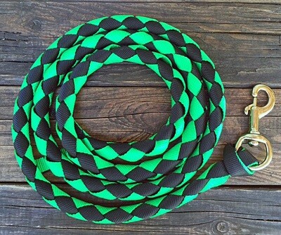 Lead Rope - Braided BLK/LIME