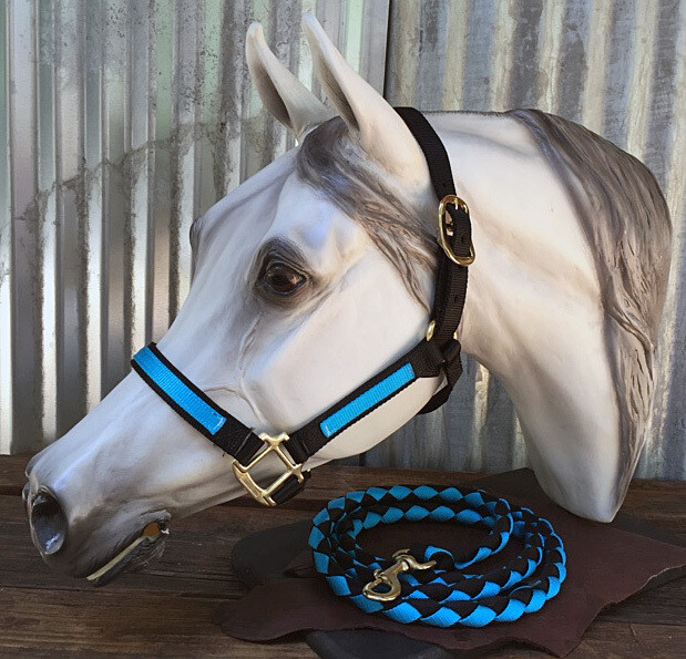 Halter with Overlay-BLK/TQ-SM
