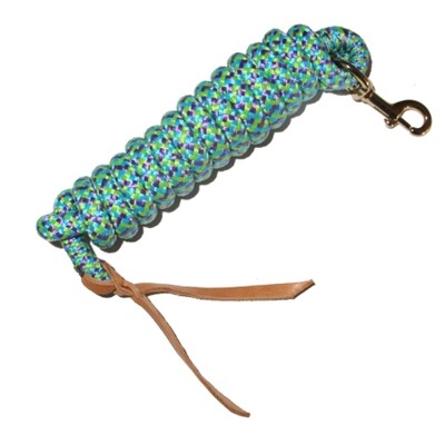 Lead Rope - Cowboy 9&#39; x 5/8&quot; Multi-Pur/Lime/SkyBlue